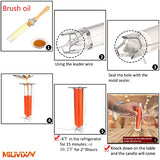 MILIVIXAY 2PCS Taper Candle Molds - Pillar Candle Molds - Perfect for Making Emergency Candles, Chime Candles, Table Candles-Including 30 Ft Wicks,1pc Wire and 2pc Wick Clips.
