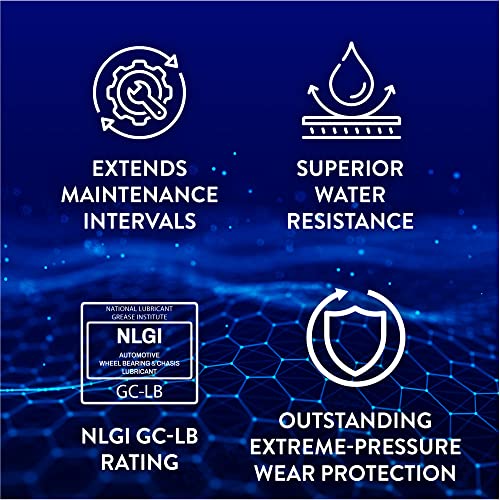 AtomLube Ultra Heavy Duty Red Grease, 2-Pack of 14 Oz. Tubes| Waterproof Lubricant & High Temp Grease| Wheel Bearing Grease for Semi Truck Accessories AtomLube