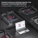 LONGER Ray5 20000mW Class IV Laser Engraver & Cutter, 0.08mm Higher Accuracy Laser Spot, 3.5" Touch Screen, App Offline Control, 400x400mm Engraving Machine for Wood Metal Acrylic Glass Longer