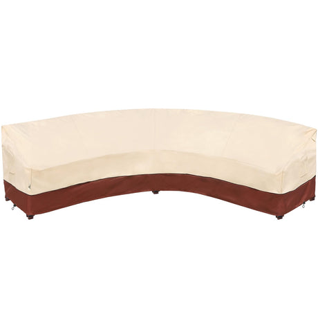 Westblue Curved Patio Furniture Covers-Outdoor Patio Furniture Sectional Covers Waterproof Reinforced Rip-Stop Anti-UV 600D Heavy Duty Outdoor Couch Cover with 3 Air Vent Sofa Cover 190"(128") Westblue