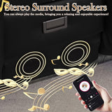 TUNYI Power Loveseat Recliner Sofa with Massage & Heat Home Theater Seating with Console RV Recliner Loveseat Sofa with USB/Storage/Side Pocket/LED Light/Speaker (Black, 3 Seat with Console)