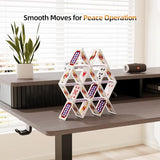 JOY worker Height Adjustable Electric Standing Desk with Storage Shelves, 48 Inch Table with Built-in Monitor Stand, Sit Stand Desk with 2 Hooks for Home Office, Grey Desktop & Black Frame JOY worker