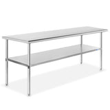 GRIDMANN Stainless Steel Work Table 60 x 30 Inches, NSF Commercial Kitchen Prep Table with Under Shelf for Restaurant and Home GRIDMANN
