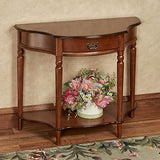 Touch of Class Foster Console Table Regal Walnut - Traditional Decorative Furniture - Half Circle Moon Shape - Elegant Display Tables for Entryway, Hallway, Living Room Touch of Class