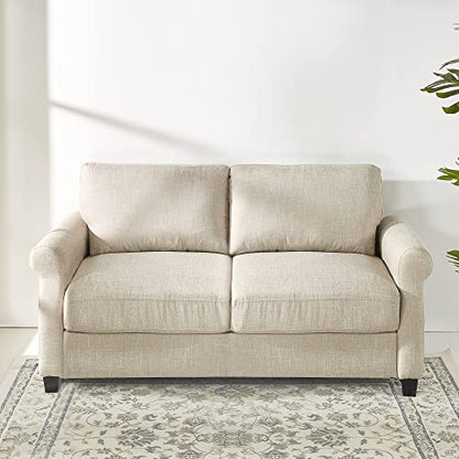 ZINUS Josh Loveseat Sofa, Easy, Tool-Free Assembly, Beige