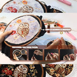 GOLDEN SMILE Embroidery Kit for Beginners Adults - 2-in-1 Frame & Display Hoop (8.2"/21cm), Water-Soluble Pattern, Full Reusable Tools for Easy Start | Owl Floral Art