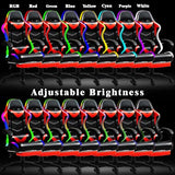 Czlolo Gaming Chair, Racing Style RGB LED Lights Gaming Chairs for Adults and Kids, Lumbar Massager Gamer Chair, High Back Reclining Computer Chair with Footrest and Headrest (Black/Red) Czlolo