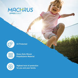 Machrus Upper Bounce Trampoline Safety Enclosure Set for 7.5 FT 10FT 12FT 13FT 14FT 15FT Frames - Includes Net, Poles & Hardware - Installs Outside Frame Upper Bounce