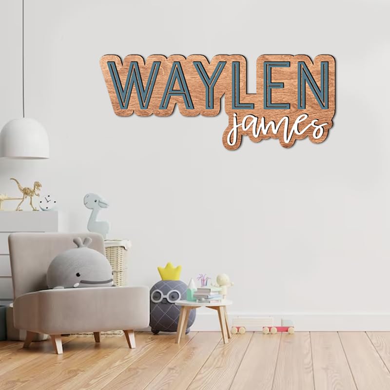 Custom Name sign for nursery, Wooden nursery name sign, Rustic wood Nursery name sign for boys, Wooden name signs for nursery, Baby name signs for - WoodArtSupply