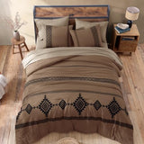 MaiRêve Embroidery Comforter Set, Boho Farmhouse Western Bedding Set, All Season Bed in A Bag Comforter Set with Sheets, Pillowcases & Shams, Brown Queen 7 Pieces MaiRêve