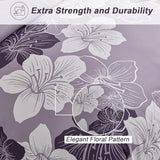DJY King Duvet Cover Set 3 Piece Purple Flower Bedding King Set Breathable Comforter Covers with 2 Pillow Shams Zipper Stitch Bedding Duvet Cover Set for All Season (90"x104") DJY