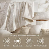 Madison Park 7-Piece Velvet Comforter Set, Jacquard Bedding Sets for All Season, Includes Comforter, Bed Skirt, Pillow Shams and Decorative Pillow, Queen/King/Cal King, Nocturne, Champagne Madison Park