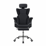 pofluany Gaming Chair Ergonomic Office Chair Home Office Desk Chairs with Footrest High Back Video Game Chair Reclining Computer Chair with Lumbar Support (Black) pofluany