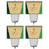 Best Bee Brothers Ultimate Pro Carpenter Bee Trap for Outside with Extra-Large, Clear External Bee Vault & Spring-Loaded Door, 4.2” D x 5.8” W x 7.5” H (4 Pack) Best Bee Brothers