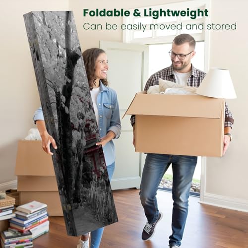 Large 4 Panels Folding Screen Room Divider Japanese Pink Cherry Blossom Mount Pictures Blossoms Pagoda Calm Boho Divider for Room Separation Portable Privacy Partition Screen Indoor VETEB