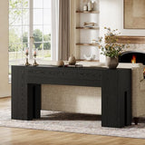 Tribesigns 71-Inch Long Console Table for Entryway, Farmhouse Sofa Console Behind Couch, Entry Table for Hallway, Foyer, Living Room, Black Tribesigns