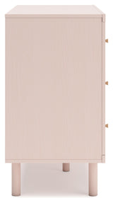 Signature Design by Ashley Wistenpine Modern 6-Drawer Dresser with Safety Stop, Pink Signature Design by Ashley