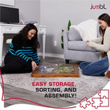 Jumbl 1000-Piece Puzzle Board | 23” x 31” Wooden Jigsaw Puzzle Table with 4 Removable Storage & Sorting Drawers | Smooth Plateau Fiberboard Work Surface & Reinforced Hardwood | for Games & Puzzles Jumbl