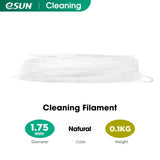 eSUN 1.75mm, Cleaning Filament, Prevent Nozzles and Extruders Clogging, 100g Spool 3D Printing Filament for 3D Printers, Natural eSUN