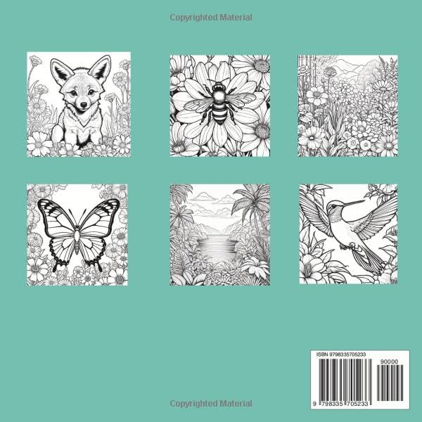 Peaceful Nature: A Coloring Experience for Stress and Anxiety Relief: A coloring book for Adults and Children