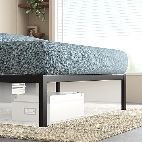 ZINUS Paul Metal and Wood Platform Bed Frame / No Box Spring Needed / Wood Slat Support / Easy Assembly, Full Zinus