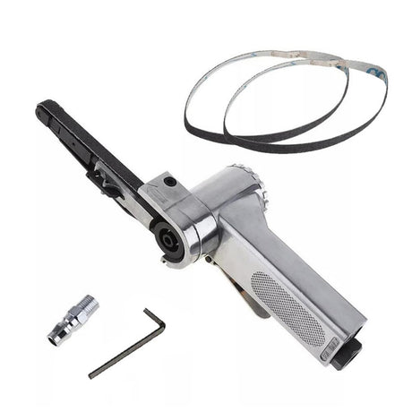 Mini Air Belt Sander, Pneumatic Handheld Angle Grinder Tool for Wood Metal Sanding Grinding (330x10mm) LSLANSOON