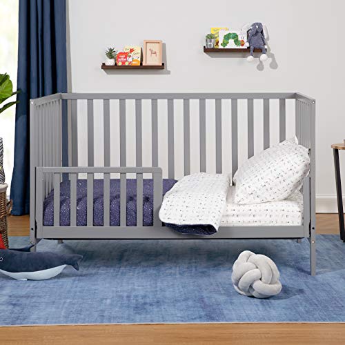 DaVinci Union 4-in-1 Convertible Crib in Grey, Greenguard Gold Certified - WoodArtSupply