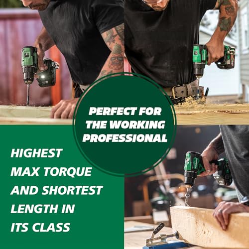 Metabo HPT 18V MultiVolt™ Cordless Driver Drill Kit | 620 in-lbs of Torque | Compact | Reactive Force Control | 22 + 1 Clutch Settings | LED Light | Belt Hook | Lifetime Tool Warranty | DS18DEX Metabo HPT