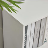 White 5-Tier Bookshelves for Living Room, Farmhouse Tall Bookcase with Doors, Wooden Bookshelf with Storage Cabinet and Shelves for Living Room, Home Office Stabrech