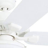 Honeywell Ceiling Fans Belmar 52 Inch Ceiling Fan Without Light, Outdoor Ceiling Fan with Pull Chain, Tri-Mount Traditional 5 Blade Design, ETL Wet Rated, White (50198-01) Honeywell Ceiling Fans