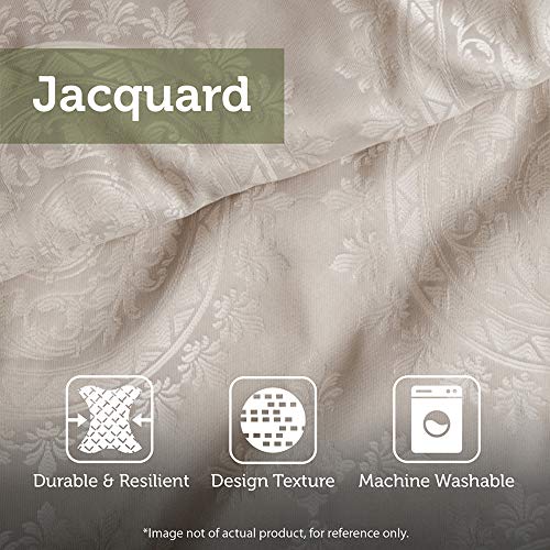 Madison Park Quilt Set Luxurious Jacquard Stripes Design - All Season, Coverlet Bedspread Lightweight Bedding Layer, Shams, Decorative Pillow, Full/Queen(90"x90"), Floral Red 5 Piece Madison Park