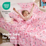 Joiedomi Kids Twin Sheet Set Unicorn - 3 Piece Soft Microfiber Bed Sheets - Deep Pocket Wrinkle Free, Cozy Toddler Bedding Set, Fade Resistant Breathable for Boys Girls Teens Joiedomi