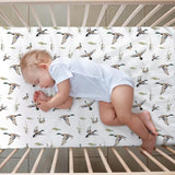 CroBlissful 3 Pieces Mallard Duck Nursery Crib Bedding Set for Girls Boys Mallard Duck Baby Standard Size Bedding Sets with Comforter Fitted Sheet Crib Skirt CroBlissful