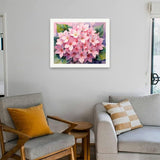 Floral Paint by Numbers Kit for Adults - DIY Pink Hydrangea Blossom Painting on Canvas 16x20 Inches, Acrylic Paint Set, Suitable for Beginners, Botanical Art for Home Decoration or Gifts DecorFriday