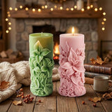 Candle Molds for Candle Making Flower Molds for Candles Resin 3D Lily Embossed Candle-Mold for Candles Making DIY Craft Wedding Party