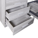 Merax Full Size Murphy Bed with Storage Shelves and Drawers, Full Size Murphy Bed Cabinet, Wood Wall Hidden Beds for Teens or Adults, No Box Spring Needed, Gray Merax