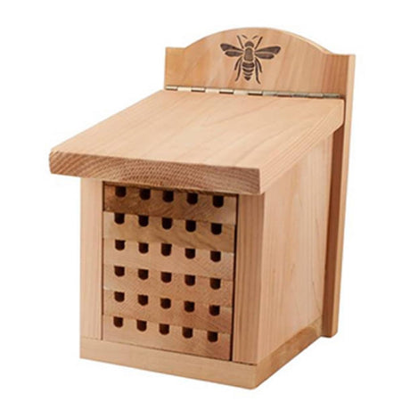Woodlink 28552 Heavy Duty Cedar Mason Bee, Small Insect House, 9.5" H, Wood Woodlink