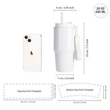 PYD Life 6 Pack Sublimation Tumblers 20 OZ White Blanks with Lid and Plastic Straw Portable String,Stainless Steel Coffee Cups for Tumbler Heat Press Sublimation Oven Printing PYD Life