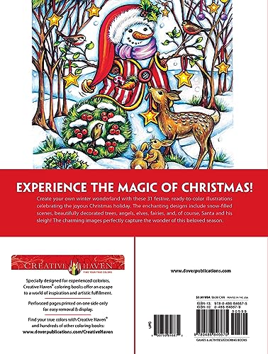 Creative Haven Enchanted Christmas Coloring Book (Adult Coloring Books: Christmas) Dover Publications