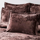 Fredsure Distressed Velvet Comforter Set, 5 Pieces Brown King, Distressed Velvet Face and Brushed Microfiber Reverse Fredsure