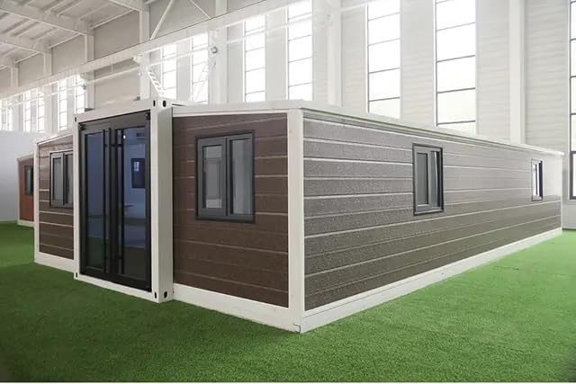 40FT Prefab House,Portable Container House to Live in with 3 Bedroom,1 Full Equiped Bathroom and Kitchen,Prefabricated Tiny House for Living,Foldable Mobile Home, Office, AirBNB - WoodArtSupply