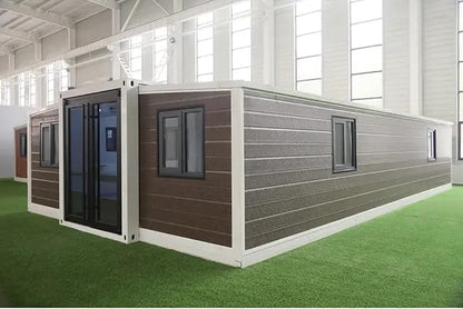 40FT Prefab House,Portable Container House to Live in with 3 Bedroom,1 Full Equiped Bathroom and Kitchen,Prefabricated Tiny House for Living,Foldable Mobile Home, Office, AirBNB - WoodArtSupply