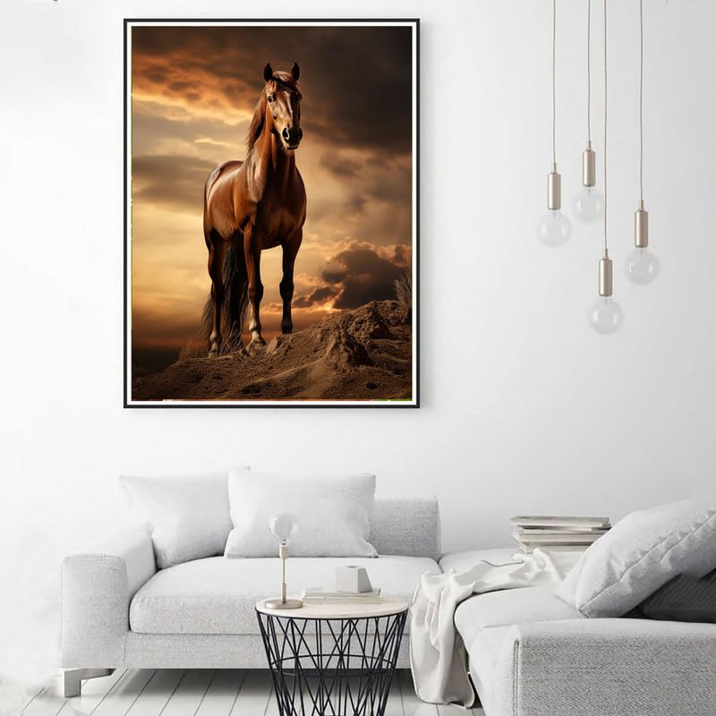 Zariocy Paint by Numbers Kits for Adults -Animals DIY Oil Paintings Canvas Acrylic Paint Set - Horse Paint by Numbers Kit for Beginners and Ideal for Home Decor 16x20 inch-419 Zariocy