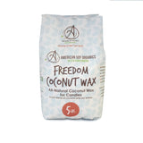American Soy Organics Freedom Coconut Soy Wax Beads for Candle Making - Natural Candle Making Supplies - Paraffin-Free,Beeswax-Free Coconut Candle Wax for Container Candles,Tealights, Wax Melts 5 lbs American Soy Organics
