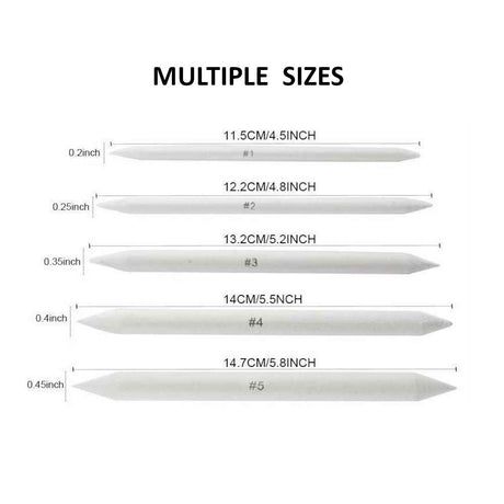 36 Pieces Artist paper Blending Stump and Tortillion Art Blenders 6 sizes for Student Sketch Drawing Bykswil