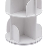 ZAWAYINE 5-Tier 360° Rotating White Bookshelf for Stylish Storage and Display ZAWAYINE