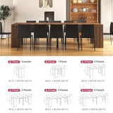 Varelynn Extendable Dining Table with Built-in Power Outlet, 118” Expandable Dining Table for 11, Expandable Console Table with Storage Cabinet, Modern Transformer Table Walnut Varelynn