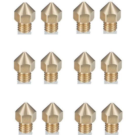 12Pcs 3D Printer CR-10S Pro Nozzles 0.4mm, M6 CR-10S Pro 3D Printer Nozzles,CR-10S Pro Hotend Extruder Nozzles 0.4mm Only Compatible for Creality CR10S Pro Hotend 3D Printer Nozzle. - WoodArtSupply