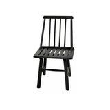 Four Seasons Courtyard 250 Pound Capacity Robust Classic Design Farmhouse Armless Indonesian Hardwood Chair for Indoor or Outdoor Use, Black Four Seasons Courtyard