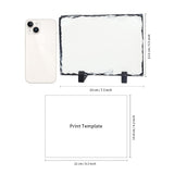 PYD Life 12 Pack Sublimation Photo Slates Rock Blanks 5.5 x 7.5 Inch Bulk Stone Frame White with Display Holder for Heat Transfer Printing PYD Life